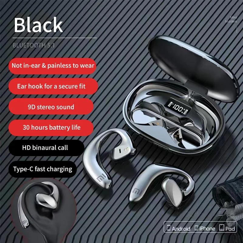 Xiaomi S900 Wireless Earphones Bluetooth Conduction Open Ear Hook Sport Headphone HiFi Stereo Waterproof Noise Reduction Headset