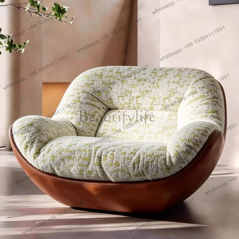 

Italian minimalist sofa high-end living room single sofa chair simple fabric leisure