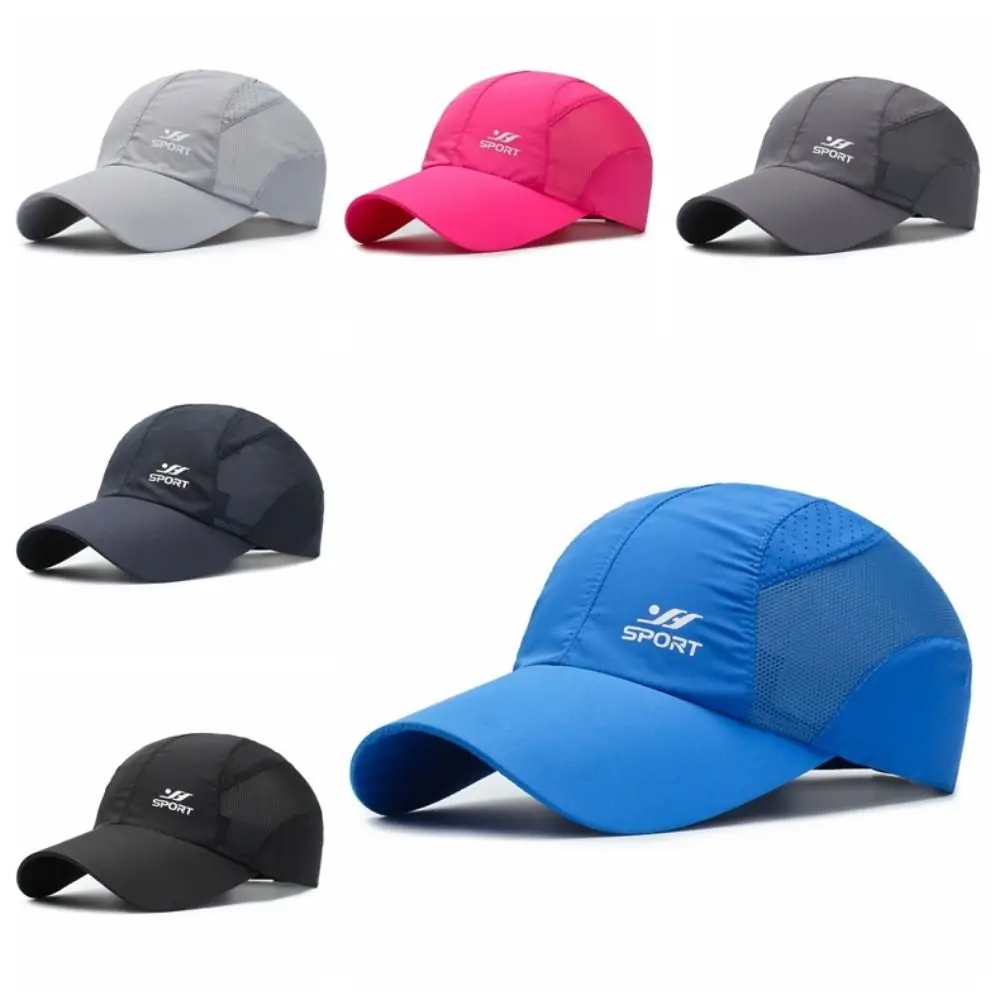 

Quick Drying Fabric Sports Hats Breathable Sun Protection Men's Sun Hats Adjustable Daily Life Baseball Net Caps Outdoor Sports