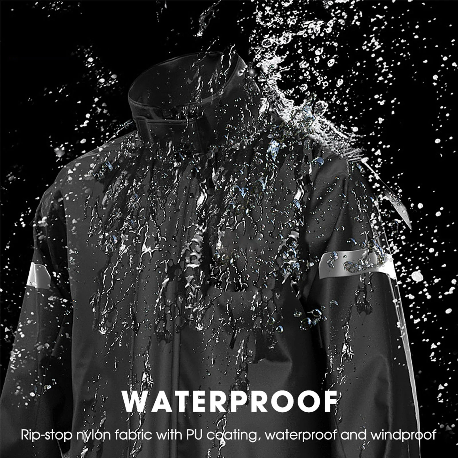 

Мужской мотоциклетный дождевик, светоотражающая водостойкая куртка от дождя и брюки, дождевик для езды на велосипеде, кемпинга, пешего туризма