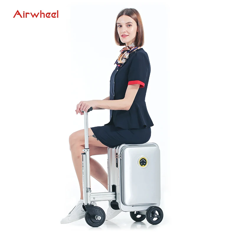 riding scooter suitcase ride on travel durable trolley suitcase robotic smart luggage set electrical scooter suitcase