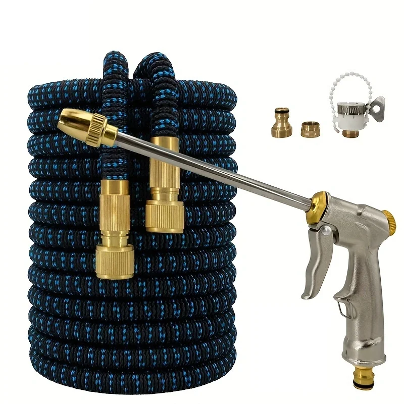 Expandable Garden Hose With Nozzle, Lightweight & Durable, No-Kink Flexible Hose For Car Washing, Outdoor Watering 25ft-125ft