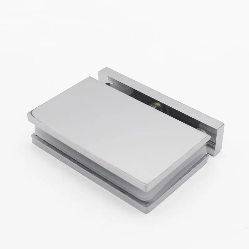 Glass Door Hinge Display Cabinet Door Hinge Upper And Lower Clamp Glass Shower Room Accessories 360 Degrees Rotation Clip