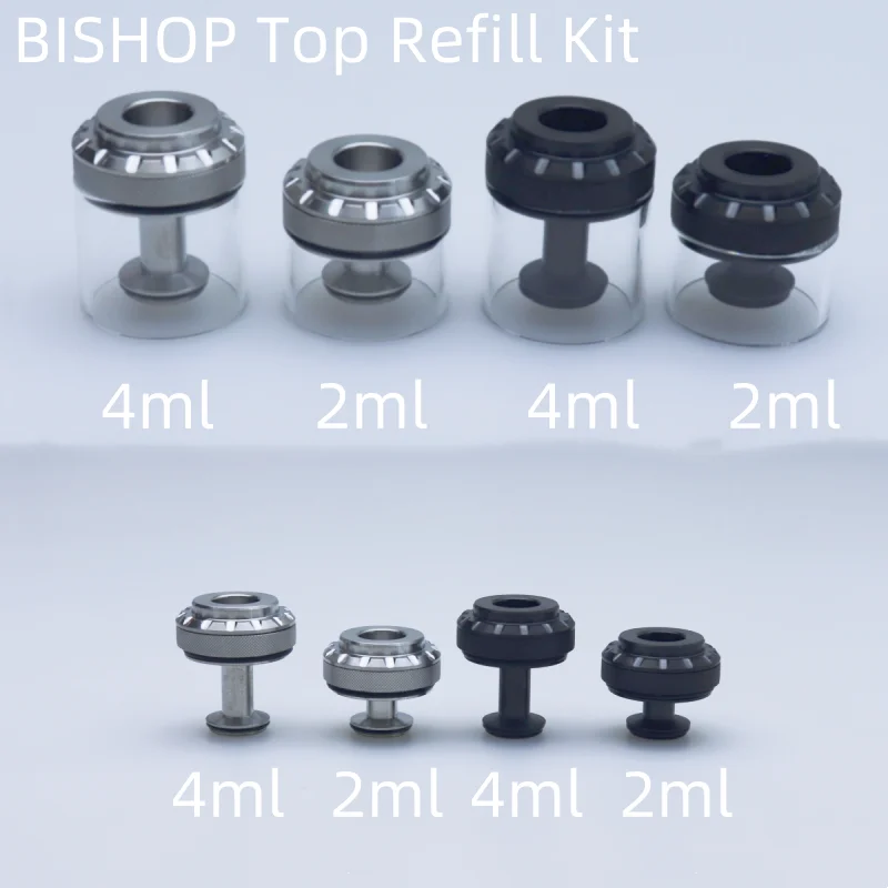 BISHOP Top Nachfüllset mit GLAS 2ml 4ml oder Top Nachfüllset 2ml 4ml