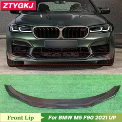 CS Style High Quality Carbon Fiber Front Bumper Lip Splitters For BMW M5 F90 LCI Tuning 2021 Up