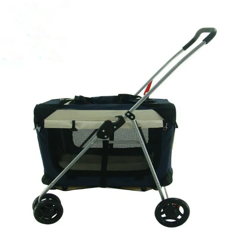 

Folding Pet Gear for Middle Size Dog, Foldable Pet Stroller, Go Out Portable Pet Bag, 15kg, 4 Wheel, 2021