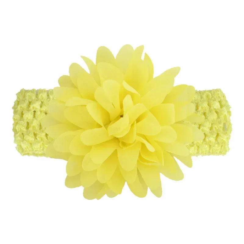 1PC Girls Headbands Chiffon Flower Bows Soft Strecth Bands Baby Hair Accessories for Newborns Infants Toddlers and Kids