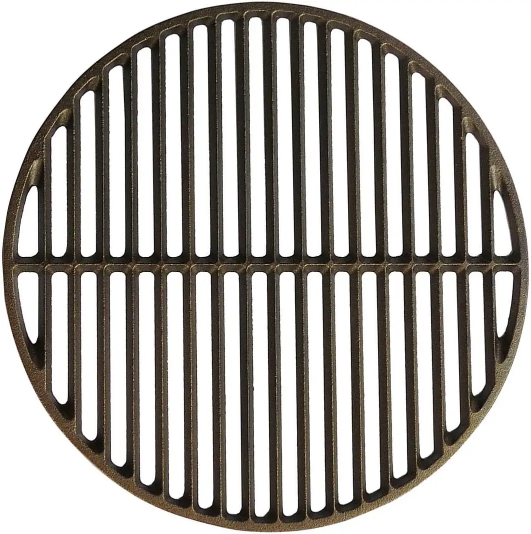 

15.5" Cast Iron Grate Grids Sear Grate Fire Pit, Round Cooking Grate big green egg accessories Fit for Medium Big Green