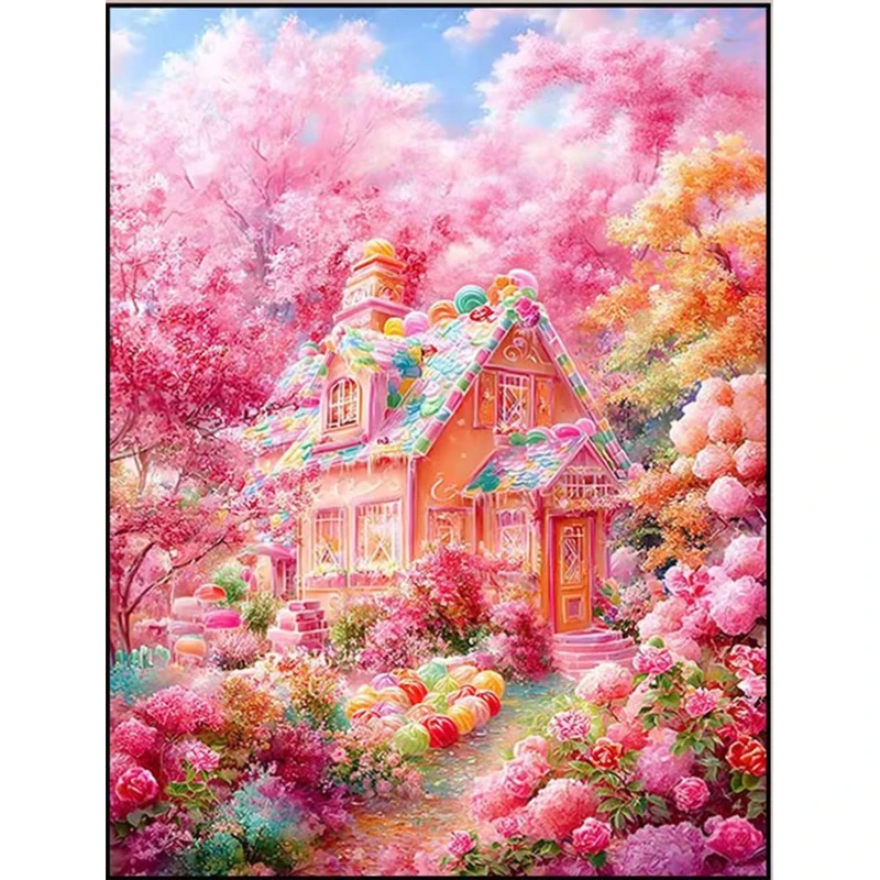 

14CT 9CT конфеты дом набор с принтом вышивка крестиком DIY набор для рукоделия ремесла с иглой нитки