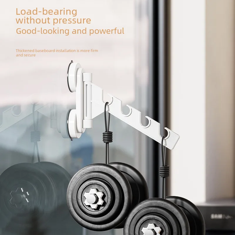 Punch-Free Suction Cup Clothes Hanger Wall Suction Cup Hook Clothes Rack Clothing Rod Balcony Suction Side Pack Hanging Rod Whol