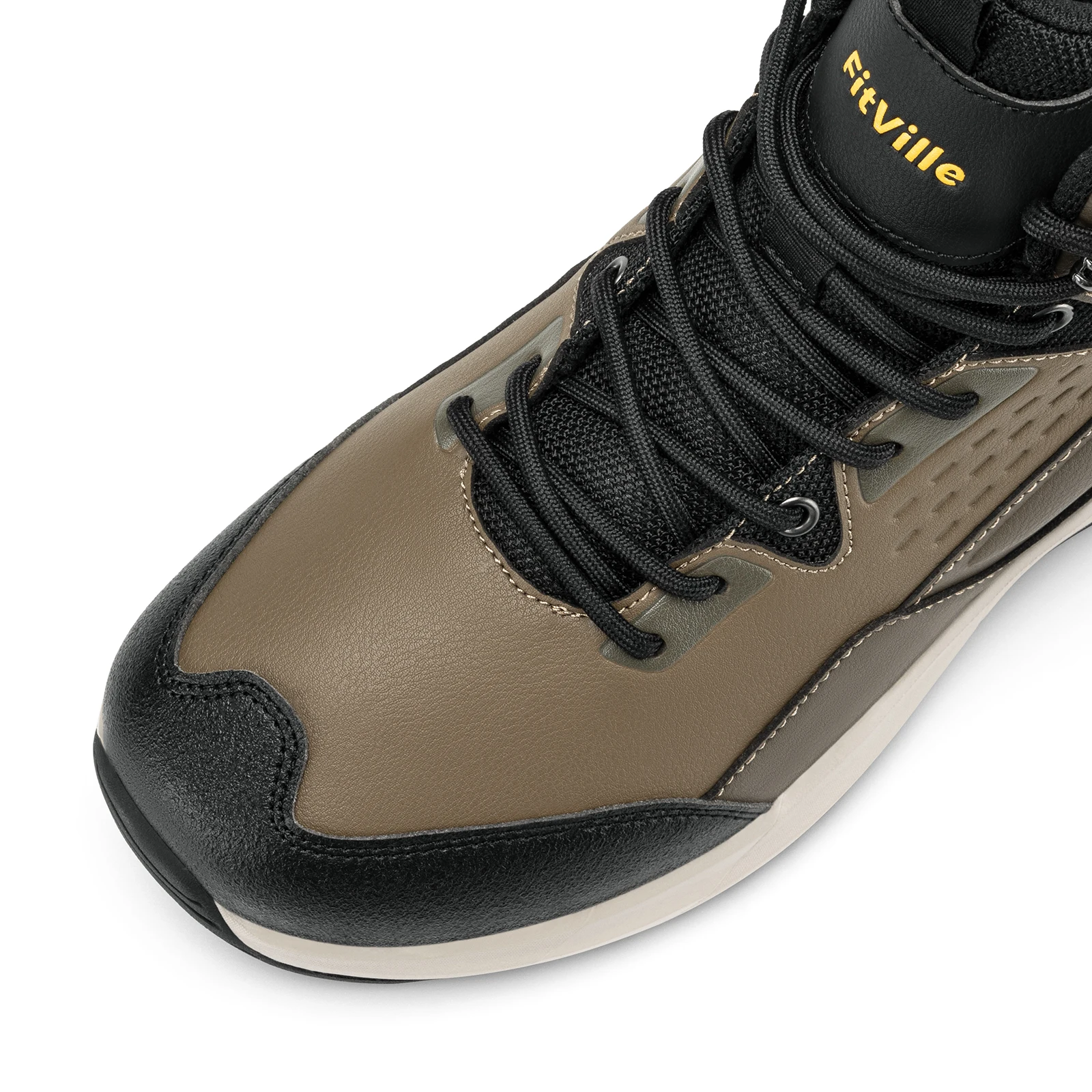 Fittington أحذية المشي للرجل الكاحل أحذية التنزه منتصف العجل الأحذية الدانتيل يصل Ventilat دعم عدم الانزلاق الرحلات في الهواء الطلق الأحذية