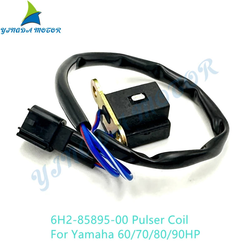 Marine Crankshaft Position Sensor 6H2-85895-01 6H2-85895-00 2 Pin Fit for Yamaha Outboard Motor 2 Stroke 60HP-90HP Pulser Coil