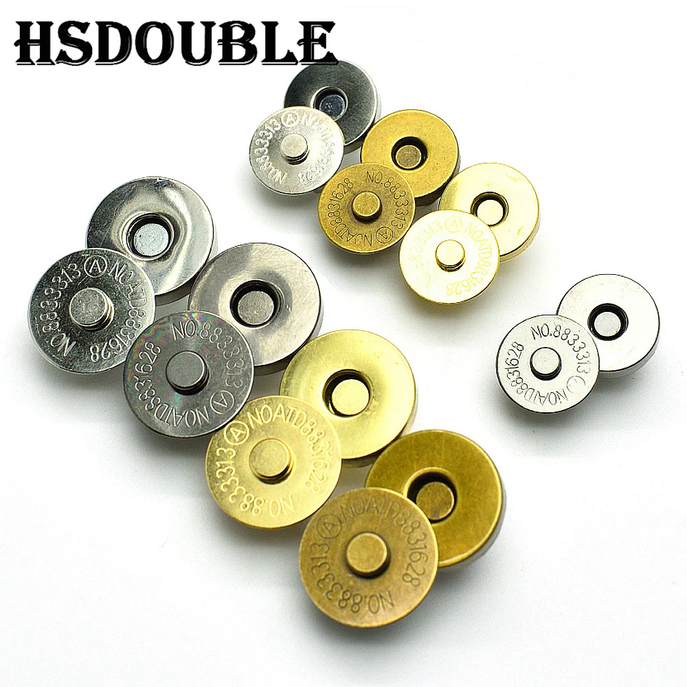 Magnetic Snap Fasteners Clasps Buttons Handbag Purse Wallet Craft Bags Parts Accessories 14mm 18mm