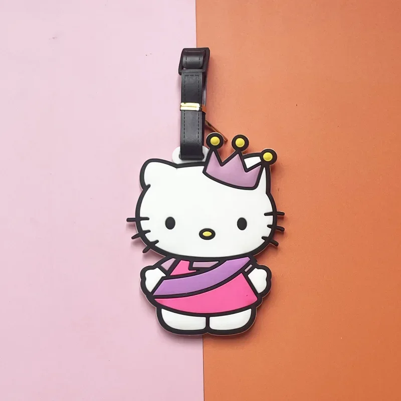 Hello Kittys Nieuwe Cartoon Leuke Bagagelabel Dames Tas Hanger Bagage Id Adres Beugel Bagage Boarding Draagbare Bagagelabel