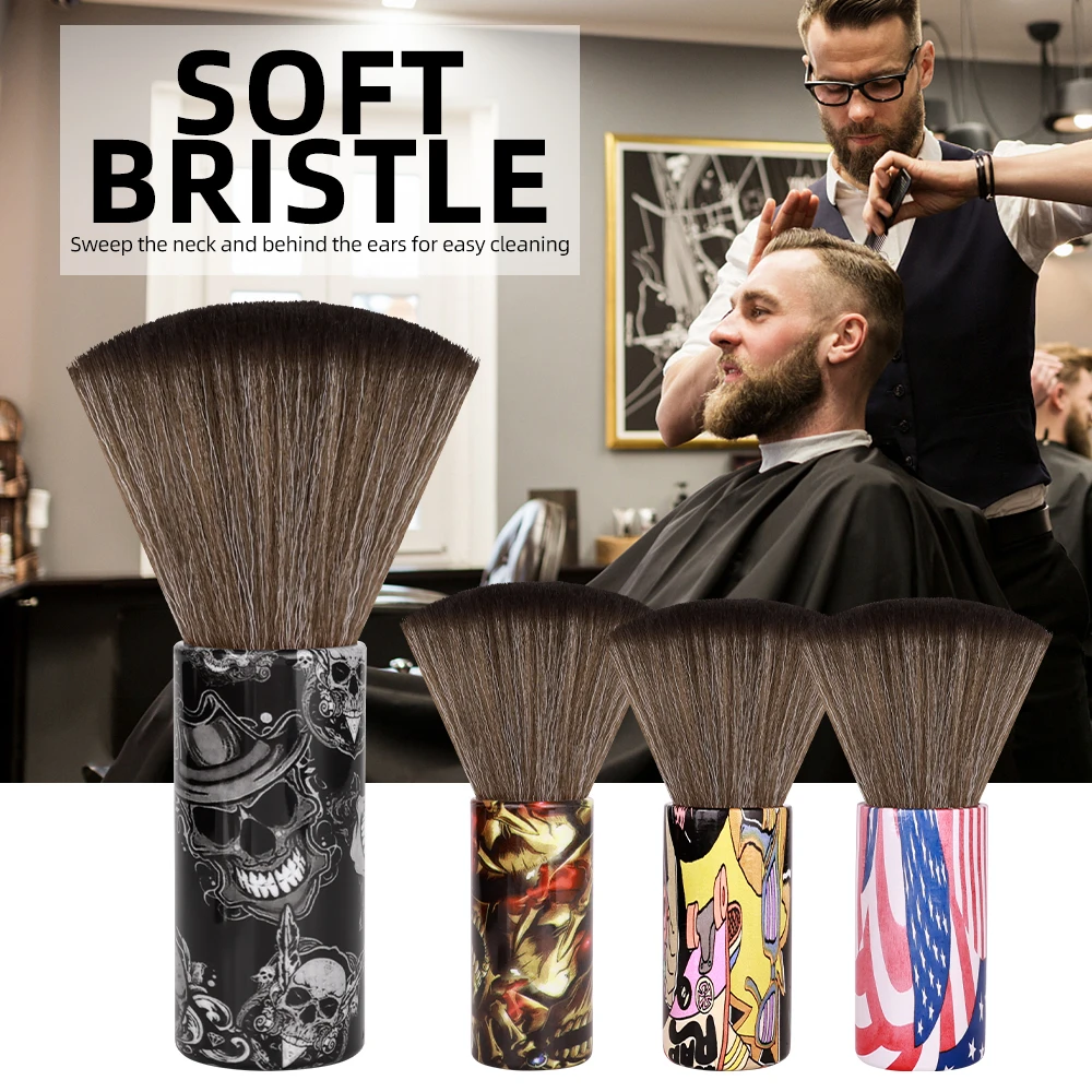 New Salon Hair Brush, Flexible Soft Bristle Neck Duster for Barber, Fast Clean Hair Dust Clippings after Haircut Shaving