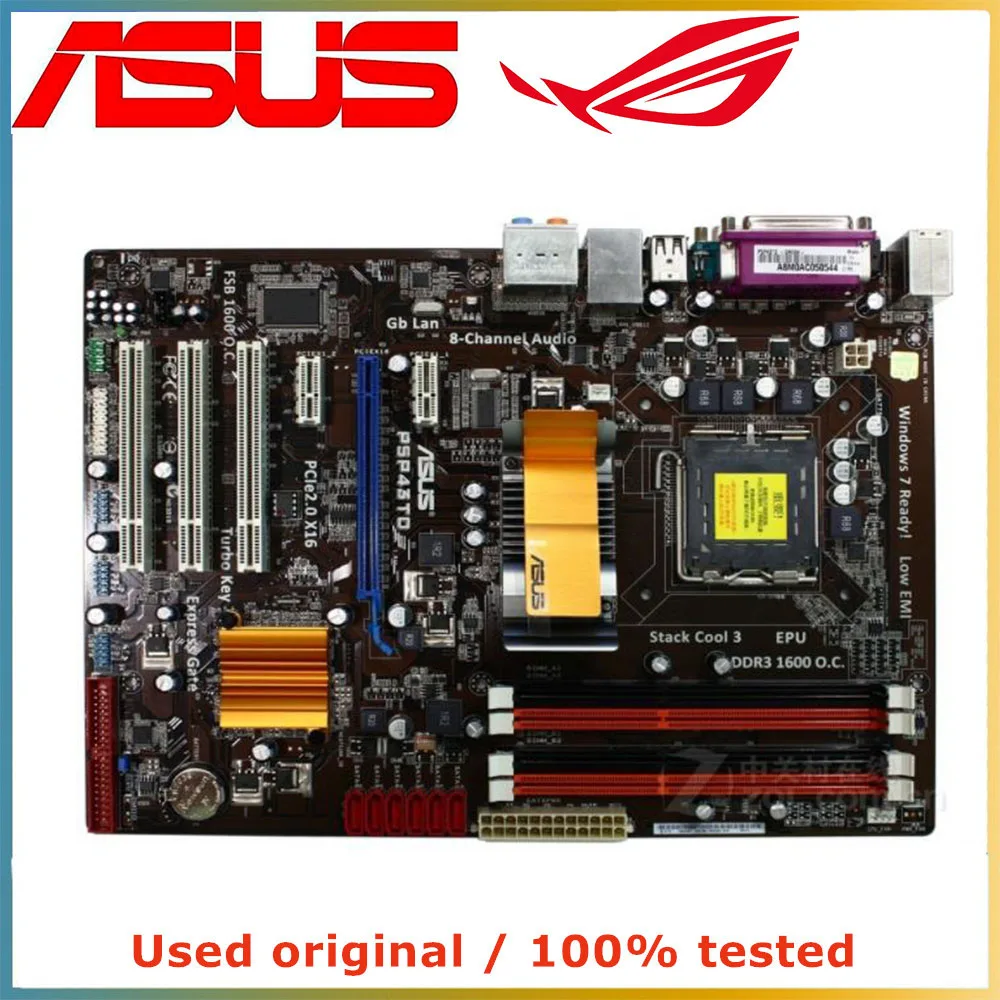 

For Intel P43 For ASUS P5P43TD Computer Motherboard LGA 775 DDR3 16G Desktop Mainboard SATA II PCI-E 2.0 X16