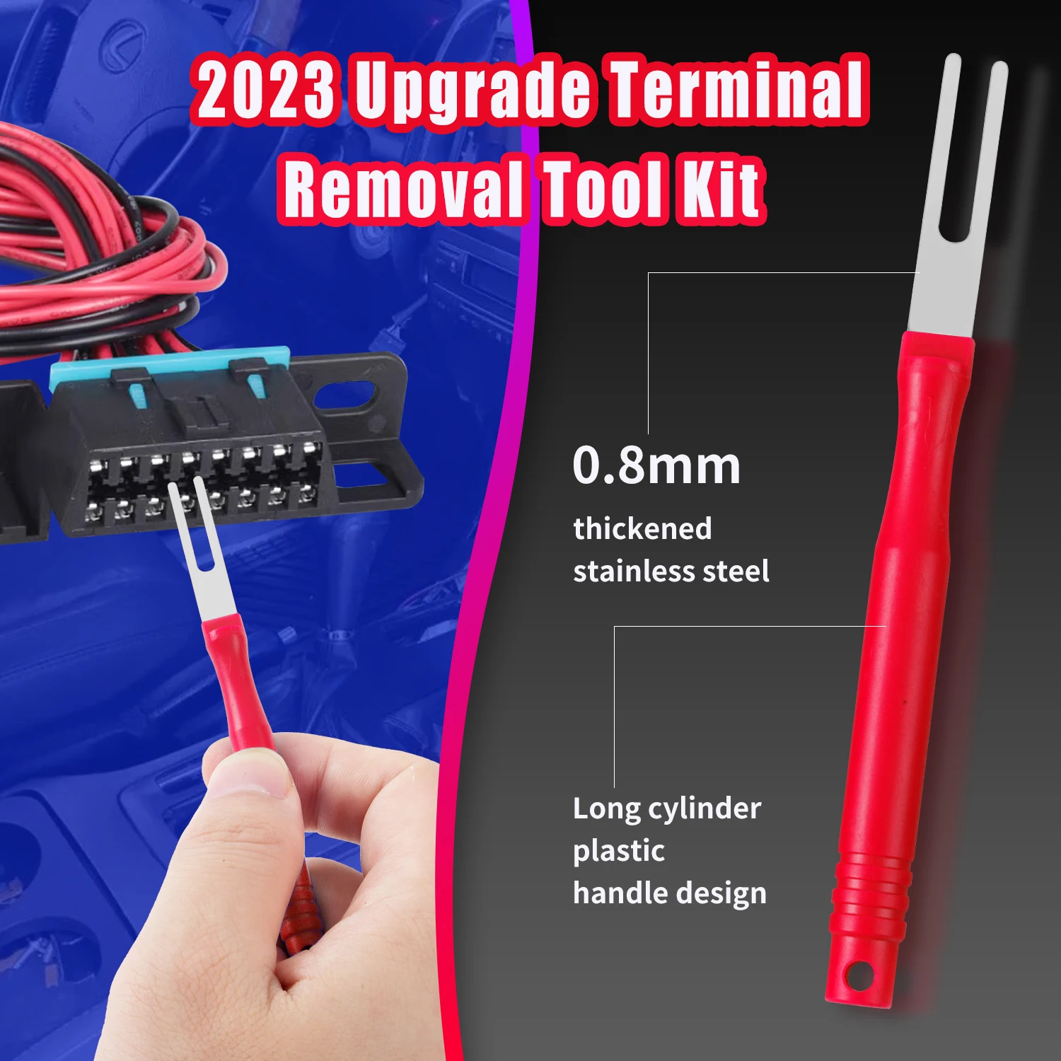 21Pcs Car Terminal Removal Tool Kit Uto Cable Plug Remove Puller Electrical Wire Crimp Connector Pin Extractor Disassembly Tools