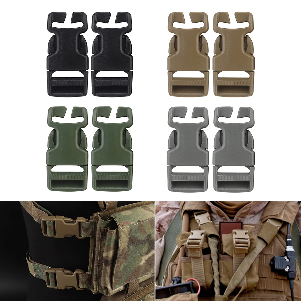 WST 2pcs Buckle Repair Kit Quick Attach Surface Mount Webbing Buckle Clip Modular Attachment for Hunting Belt Bag Outdoor Tools