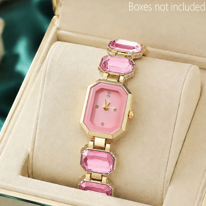 1Pc Elegant and Exquisite Square Women's Watch, Fashionable and Versatile Small Quartz Wristwatch, Classic Bracelet-Style Watch, a Birthday and Graduation Season Gift for Family and Friends