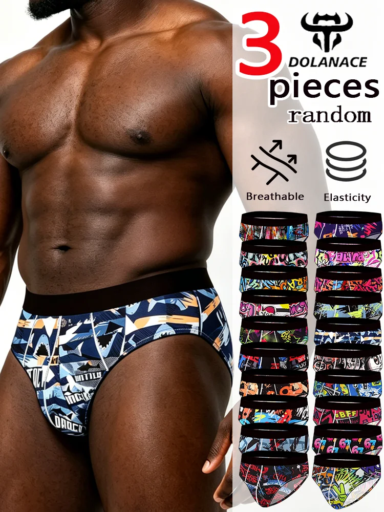 

3-pack fashionable men's boxer shorts, comfortable, soft, fashionable, printed, casual and versatile men's underwear