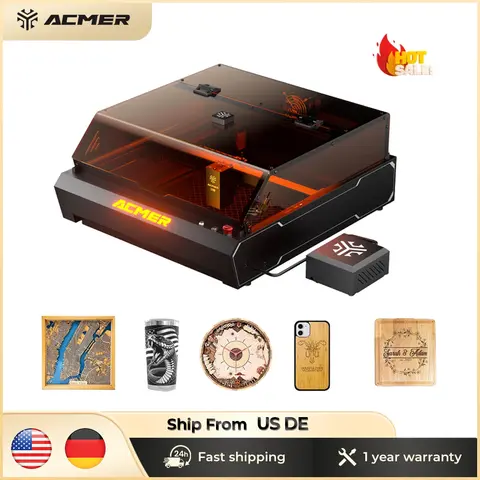 ACMER P3 Laser Engraver Blue Diode Fully Enclosed Dual Laser High Power Speed Engraving Cutting Machine Woodworking Tools