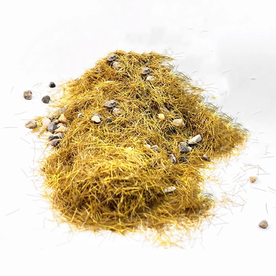 หญ้าเทียมขนาดเล็ก 50 กรัม/ถุง พร้อมหิน สำหรับชุดจำลองสถานการณ์สงคราม สำหรับงาน HO OO N รถไฟจำลอง/ฉากทหาร/ไดโอรามา