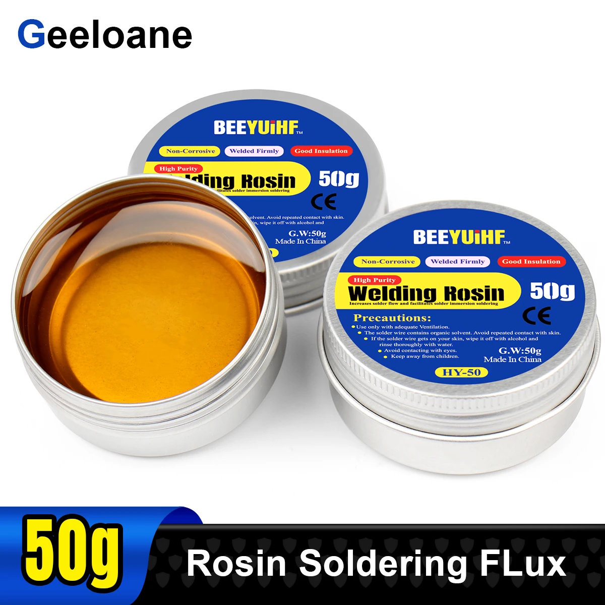 (1.76oz/50g) Solid Rosin Paste Solder Flux 50g Welding Rosin Soldering Flux Solder Flux for Soldering Iron Tip Cleaning/Repair