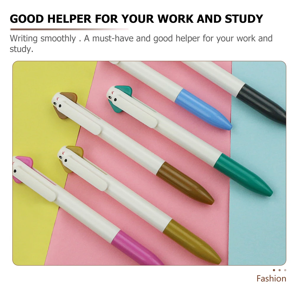 

6 Pcs Ballpoint Pen Dog Related Writing Novelty Fun Cartoon Animal Pens Plastic