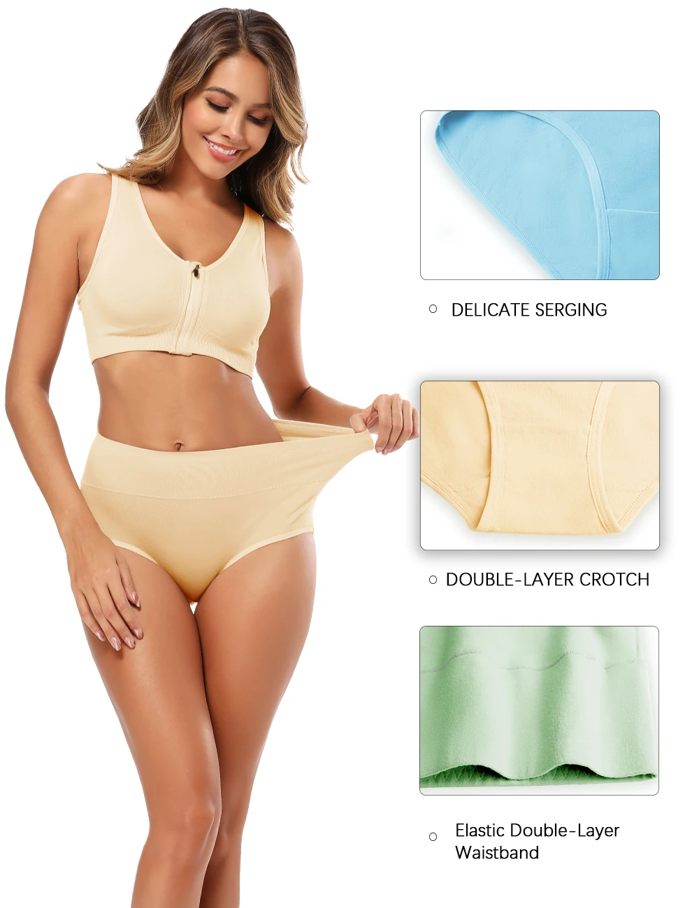 Women's High Waist Cotton Underwear Tummy Control Soft Breathable Full Coverage Postpartum C-Section Recovery Briefs S to 5XL