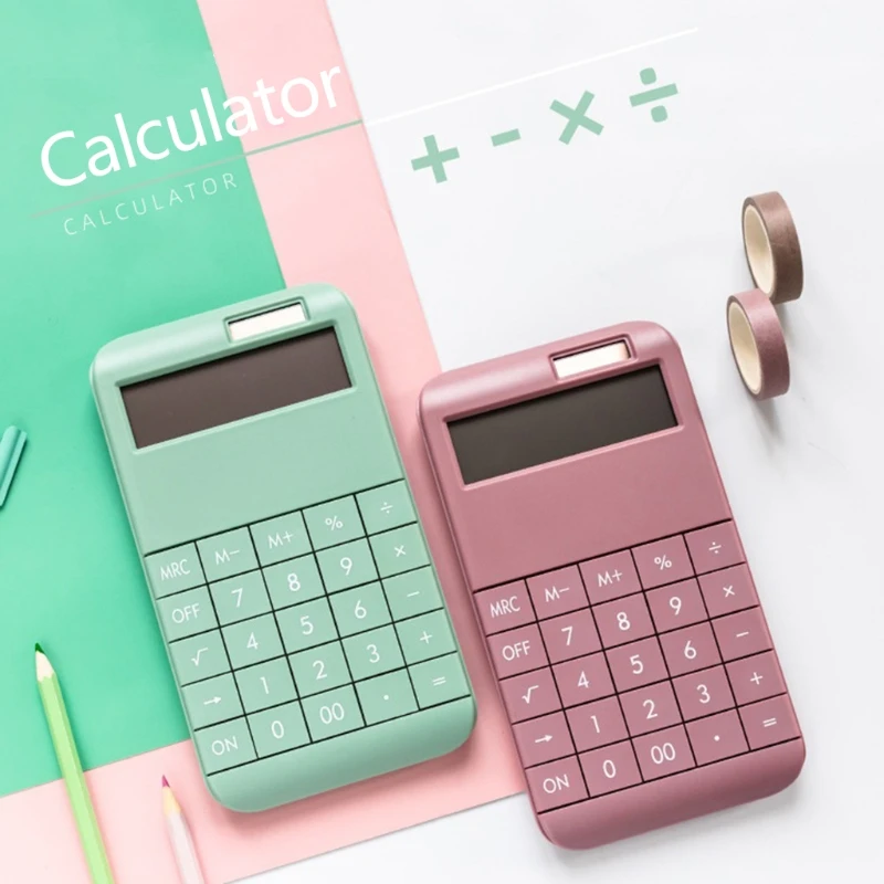 Financial Accounting Tools12 Digits Electronic Calculator 210mAh Battery+Solar DropShipping