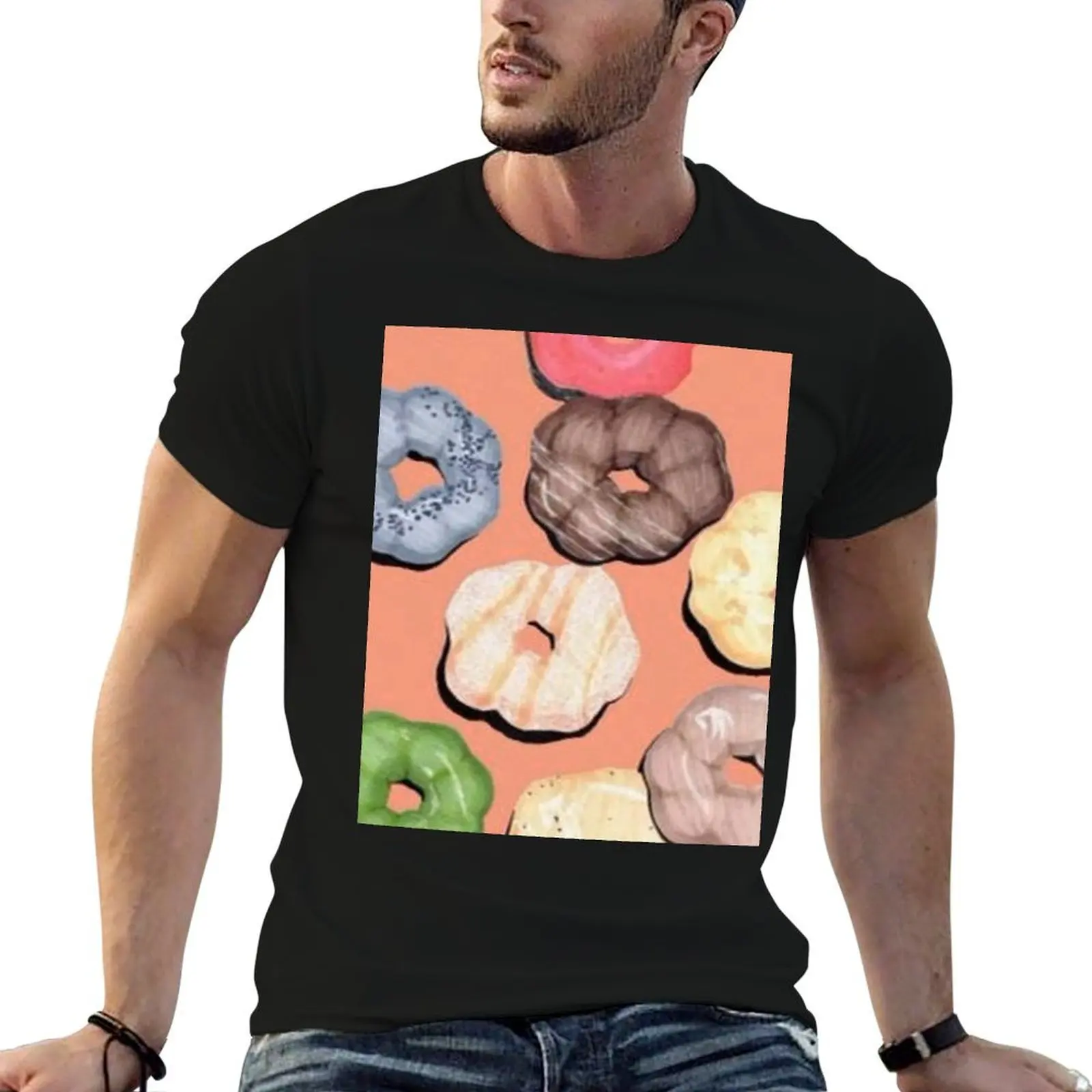 Mochi Donuts - Lovelies Arts and Design, camiseta para hombre, camiseta de algodón de verano, camisetas 100% para hombre, camiseta informal para hombre