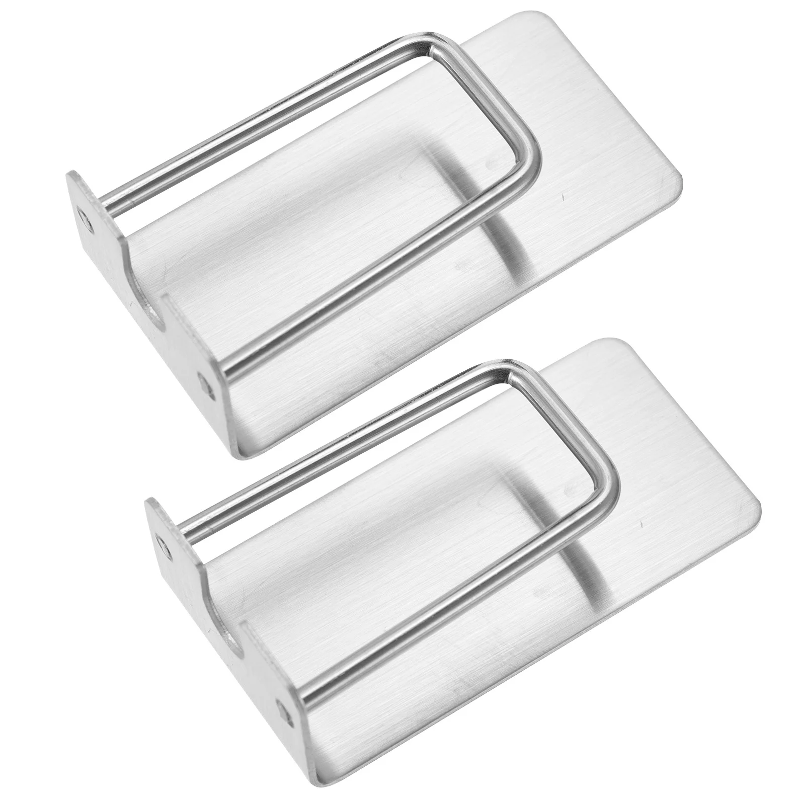 

2Pcs Stainless Steel Toothbrush Holder Mini Wall Mounted Self Adhesive Bathroom Storage Rack Rust Resistant Toothbrush Organizer