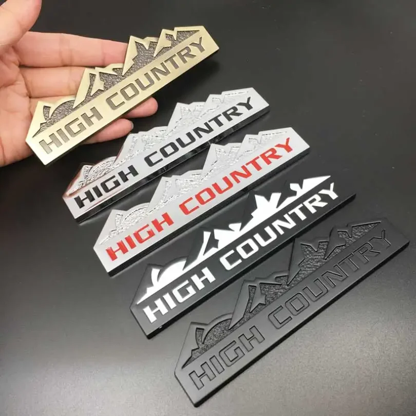 

Car Styling 3D Metal HIGH COUNTRY Logo Decal sticker for Jeep Chevy Chevrolet Silverado Car Trunk Emblem body accessories