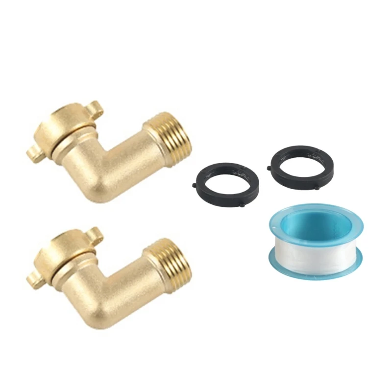 Garden Hoses Elbow Connector 45/90 Degree Solid Brass Pipe Fittings for Motorhomes
