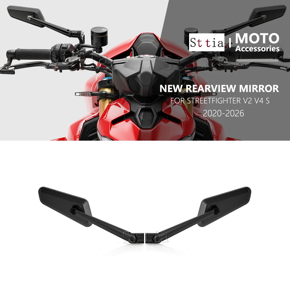 

New Fit For Ducati Streetfighter V4 S V4S STREETFIGHTER V2 2020-2026 Motorcycle Accessories Side-Mirror Wind Wing Side Rearview