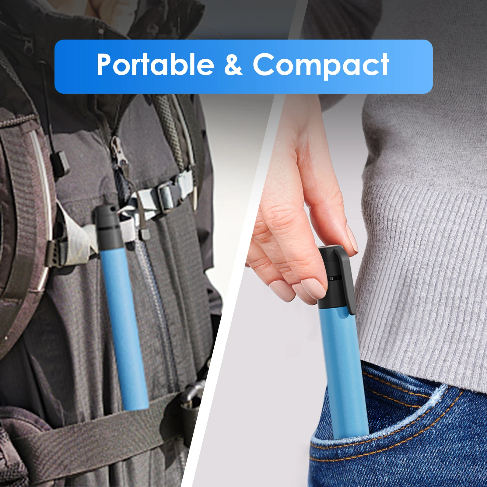1-4pcs Outdoor Mini Water Filter Straw Emergency Portable Water Filtration System for Camping Hiking Travel Aquatic Purifier