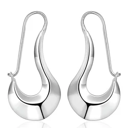 Lihong 925 Sterling Silver Smooth Tear Drop Earrings Charm Women Party Engagement Gift Fashion