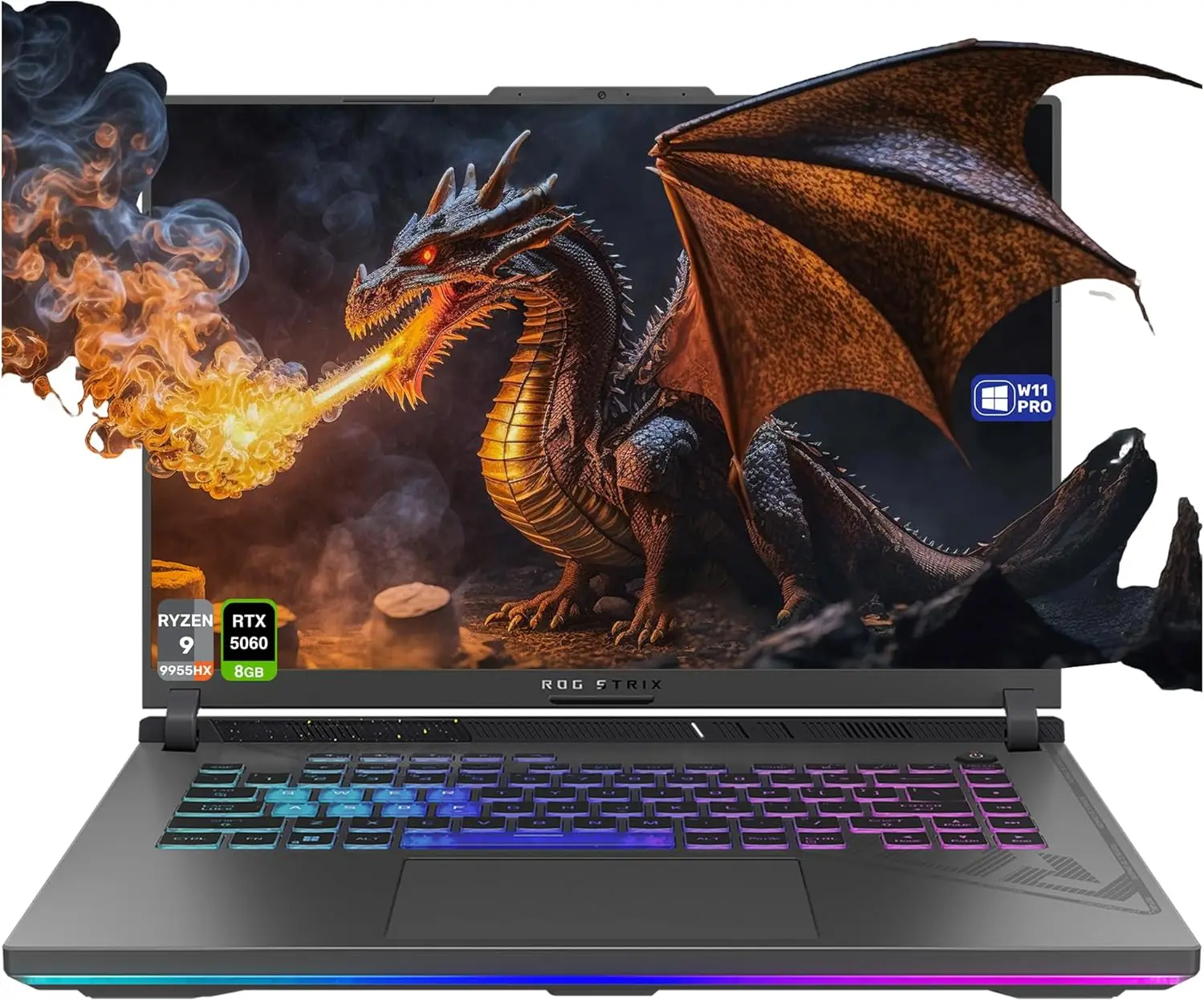 

Игровой ноутбук ASUS ROG Strix G18, процессор AMD Ryzen 9-8940HX, 64 ГБ оперативной памяти DDR5, 4 ТБ SSD PCIe, дисплей 240 Гц, видеокарта Nvidia G-Force RTX 5060