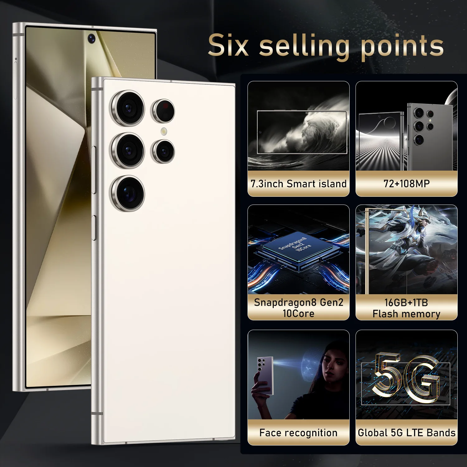 كمبيوتر لوحي جديد 2026 هوت باد S26 الترا 7.3 بوصة HD 4K أندرويد 13 22 جيجابايت + 2 تيرا بايت 8000 مللي أمبير بطارية 4G 5G بطاقة Sim المزدوجة واي فاي نظام تحديد المواقع جوجل #3