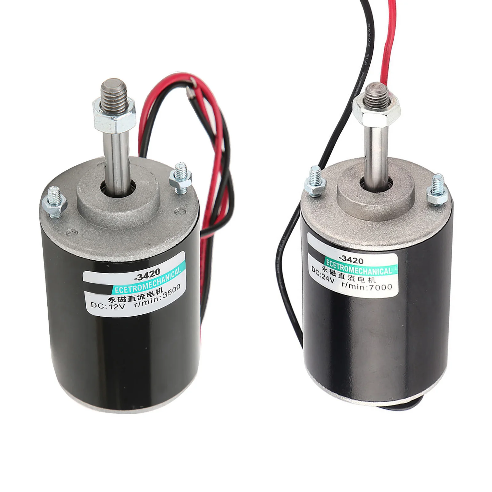 1Pc DC 12V Motor Permanent Magnet High Speed Low Noise CW CCW Mini Brushed Electric Motors 30W 3500RPM/7000RPM