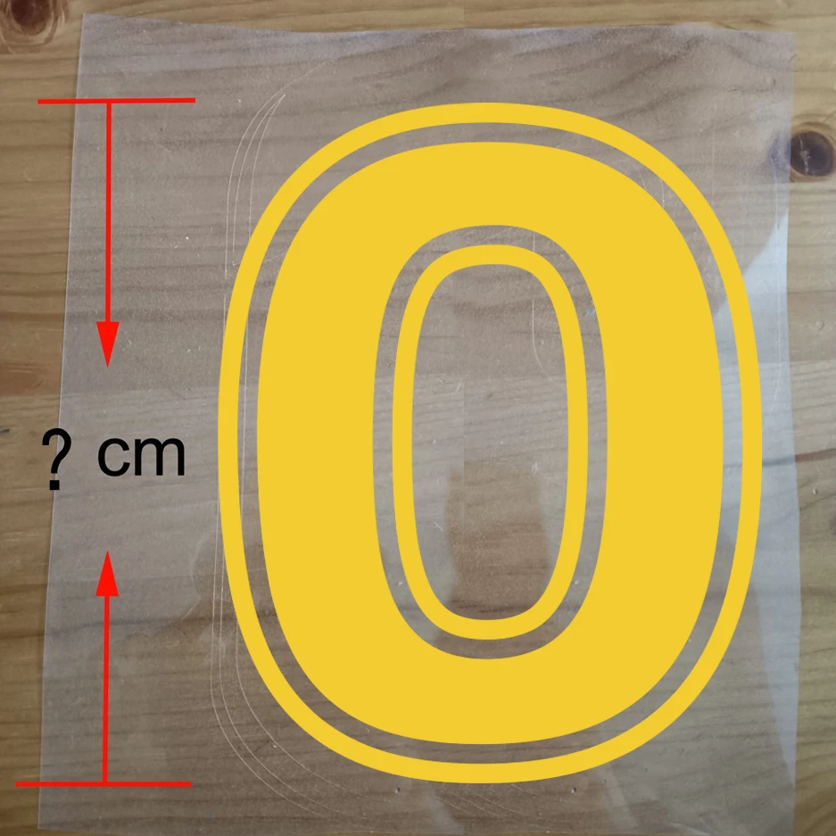 5-23CM Iron on Border Number Patches Yellow Red Black DIY Basketball Football Jersey Number Clothes Hot Transfer Sticker