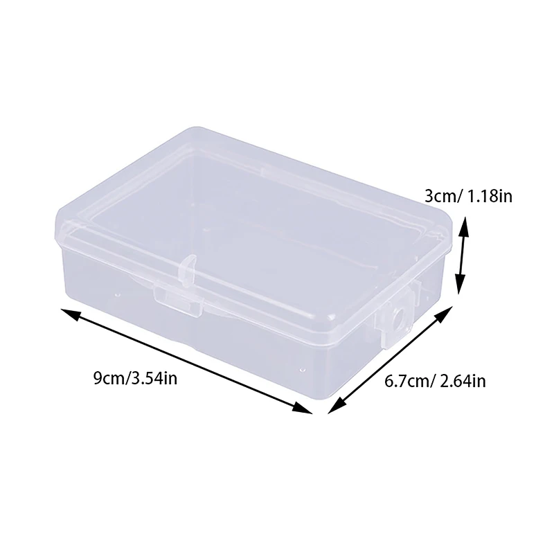 1PC Transparent Plastic Cosmetics Hardware Parts Jewelry Storage Case Container Packaging Box For Earrings Rings Box Holder Case