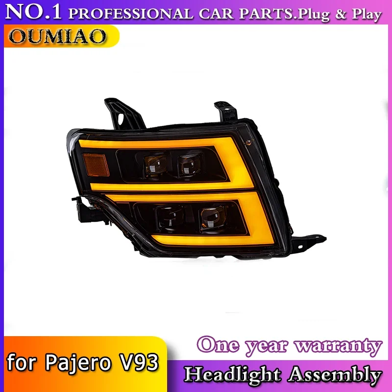 2 PCS V97 LED Headlight Car Lights for Pajero V93 Montero V75 V77 2009-2021 Dynamic Signal Animation DRL Accessories