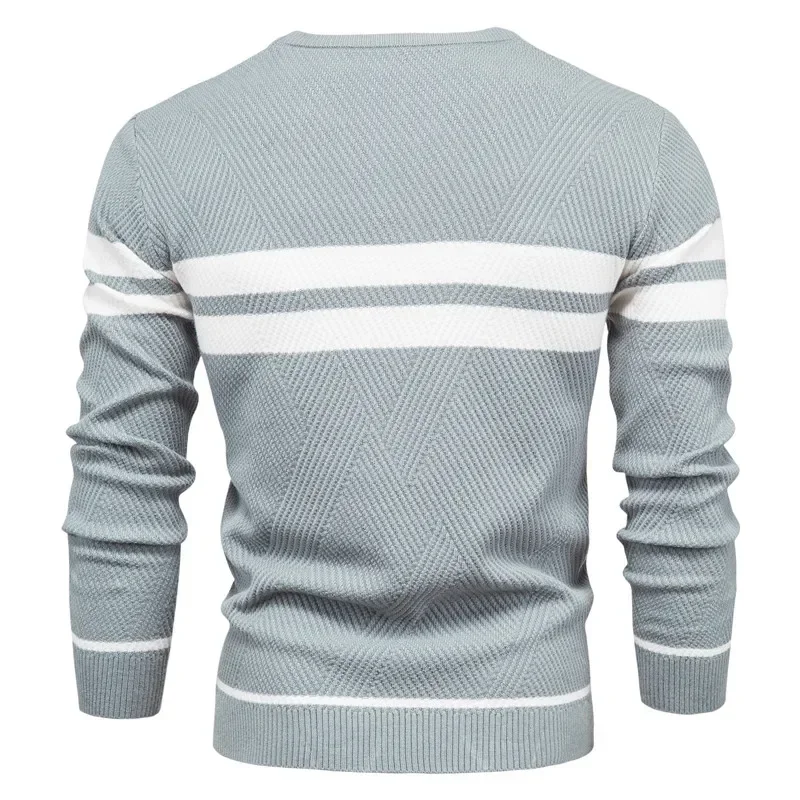 Neue Herbst Pullover männer Pullover Oansatz Patchwork Langarm Warme Dünne Pullover Männer Casual Mode Pullover Männer Kleidung