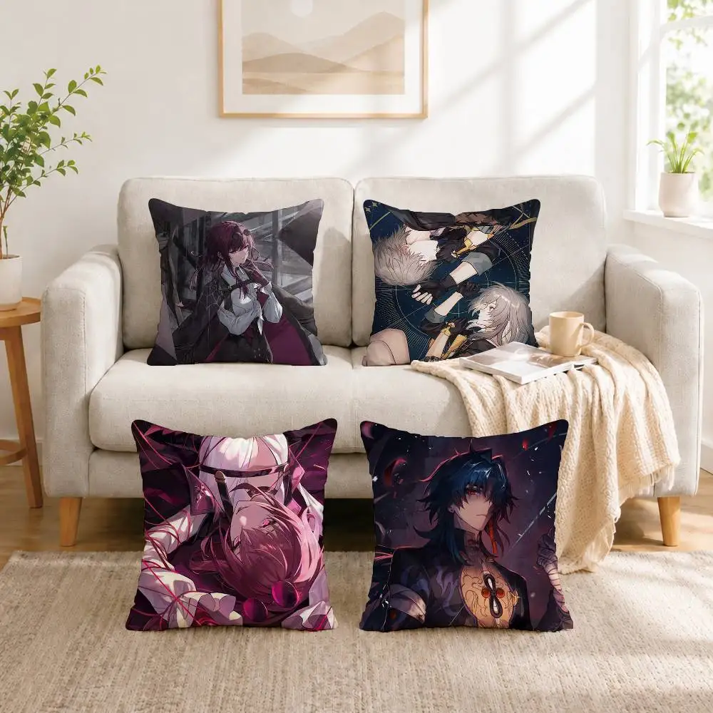 G-Game Honkai Star Rail Square Double-Sided printed Pillow Case Bedroom Bedside Pillow Sofa Cushion Cover Gift