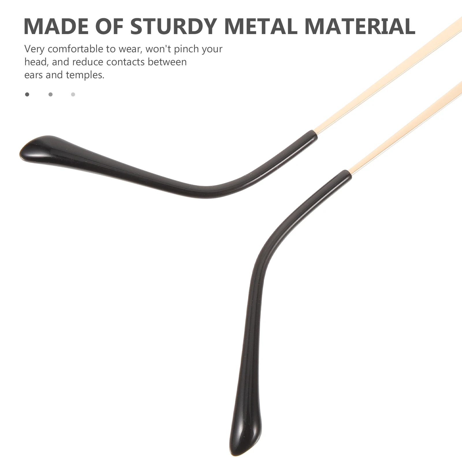 2 قطعة معبد النظارات المعدنية النظارات الذراع الساقين أجزاء النظارات العالمية استبدال معبد أسود خدمة طويلة