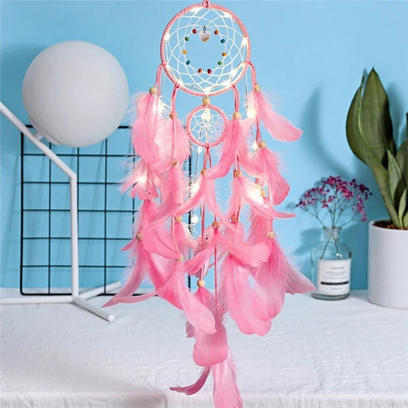 1pc Dream Catcher Wall Decor Colorful Catcher Handmade Dream Catcher for Girls Boy Kids Bedroom Wall Hanging Living Room Wedding