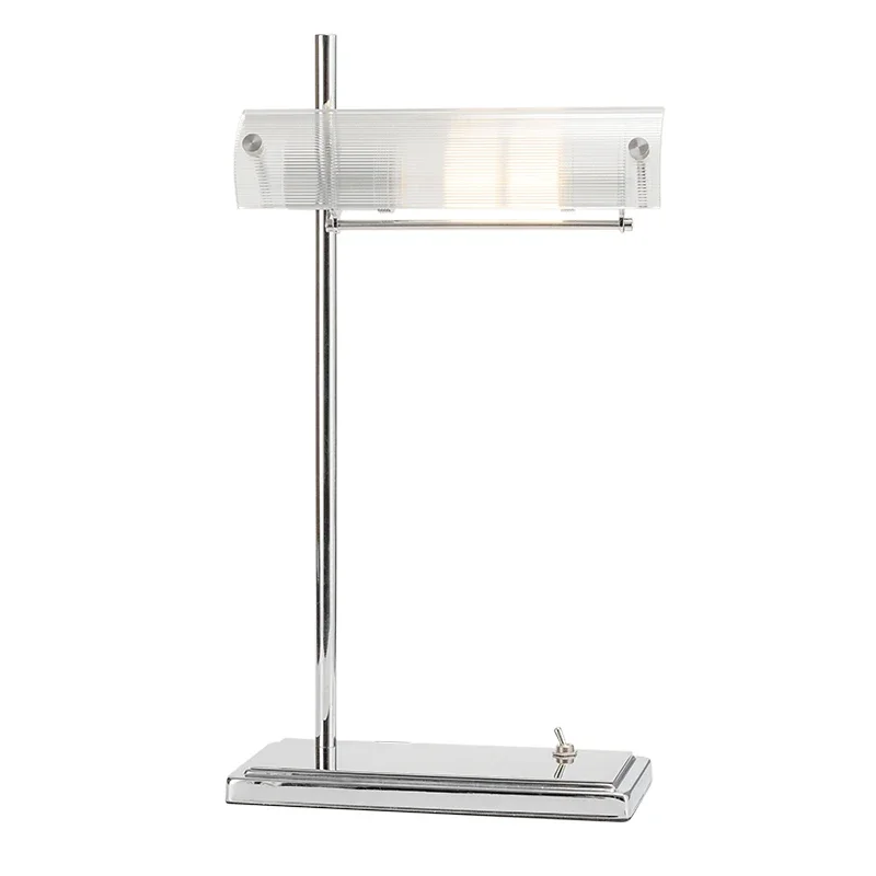 

Postmodern adjustable glass lampshade dial pole desk lamp