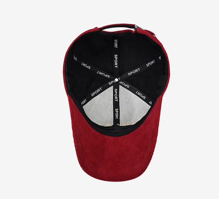 FS Brand 3D Letter Corduroy Caps For Men Red Brown Baseball Cap Winter Windproof Women Golf Cap Street Trucker Hat Gorras Hombre