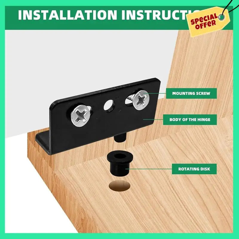 

-A14E Pivot Hinges With Bushing Concealed Shaft Cabinet Door Pivot Hinge Heavy Duty Hinges For Wood Doors, Drawers